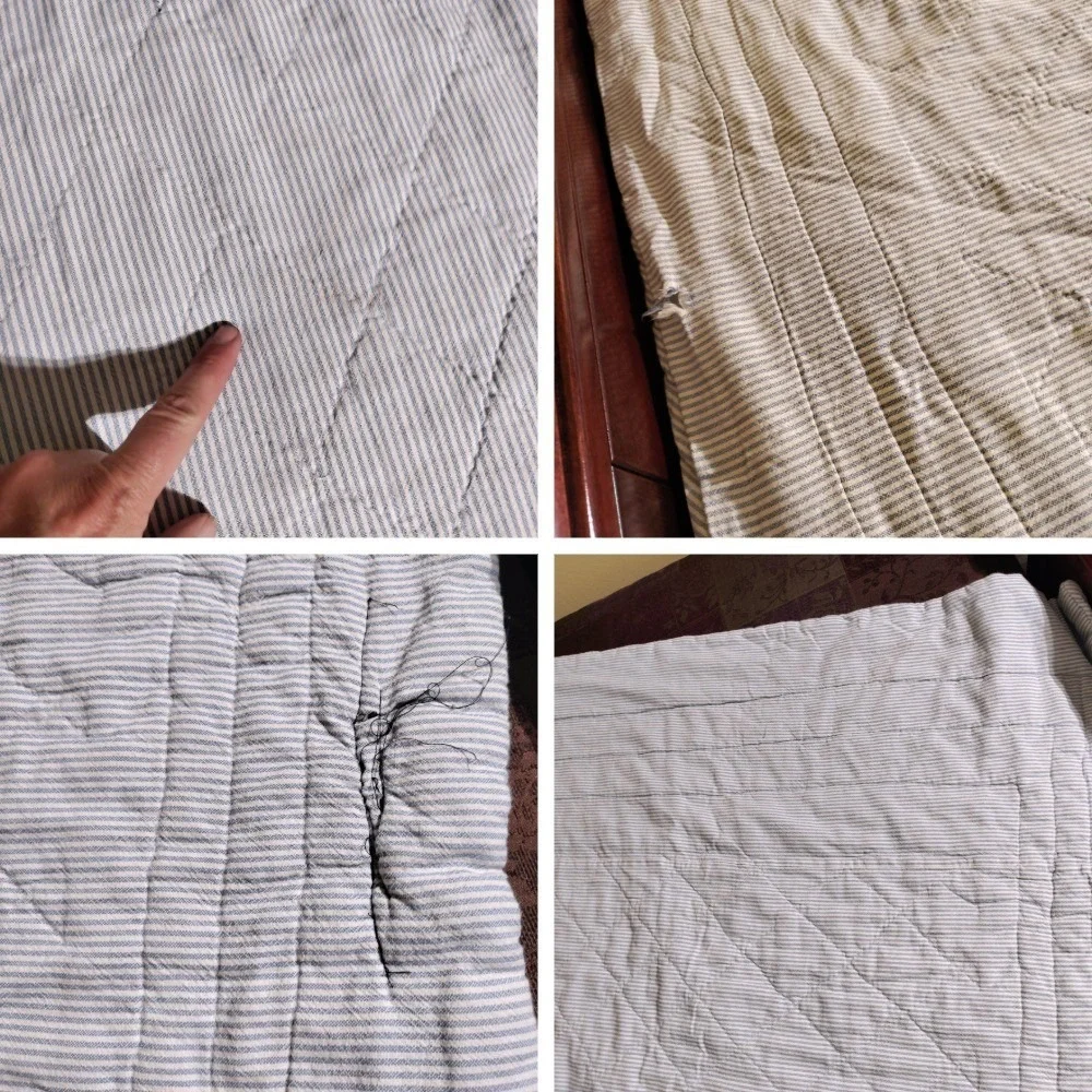 Tommy Hilfiger American Flag Quilt Stars Stripes Approximately 82Wx84L Imperfect